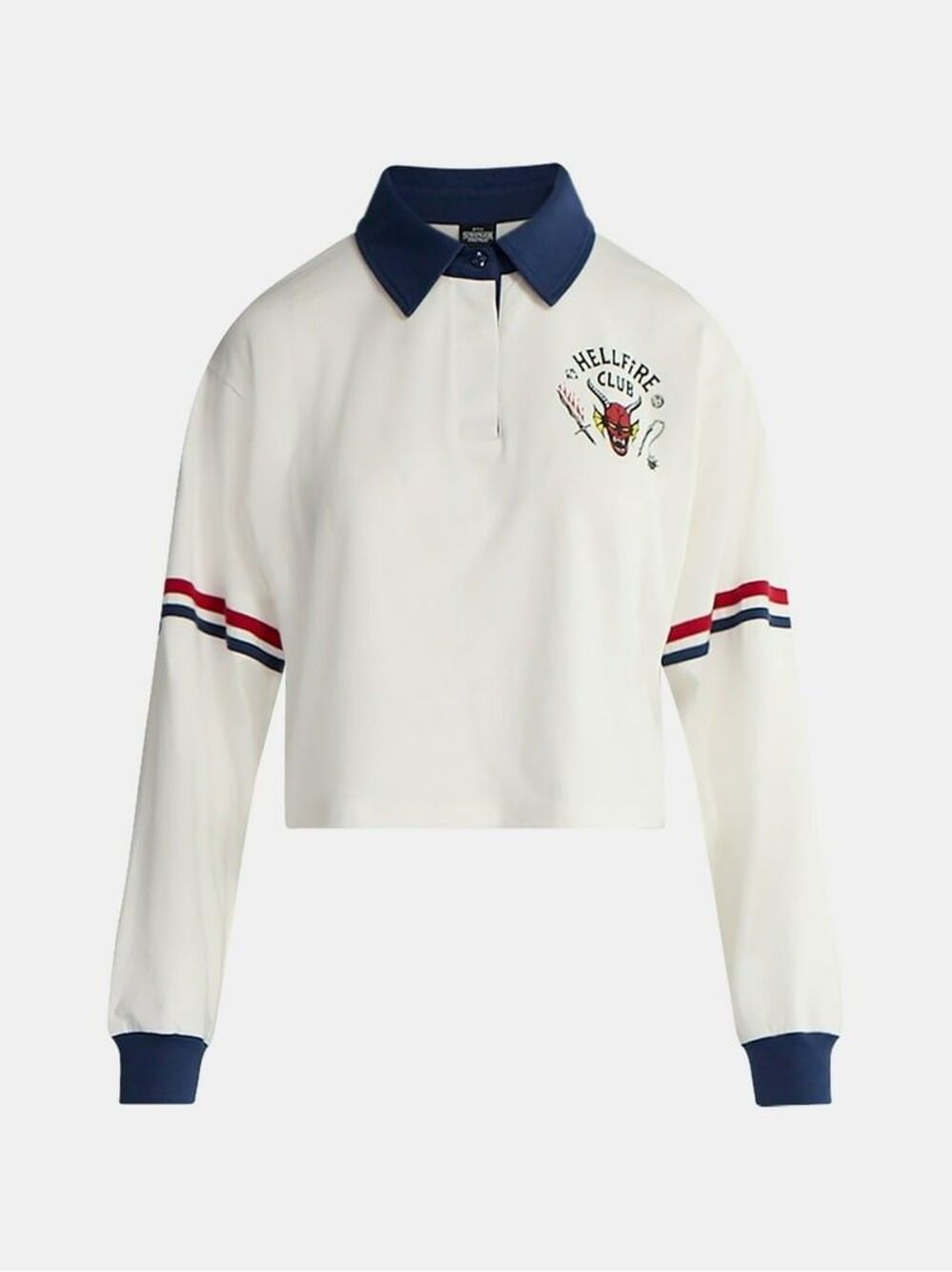 Netflix Stranger Things Cotton Rugby Graphic Polo | L (12-14) | NEW